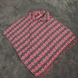 Nepal Wool Pouch One Size Red,‎ White, Black Geometric Aztec